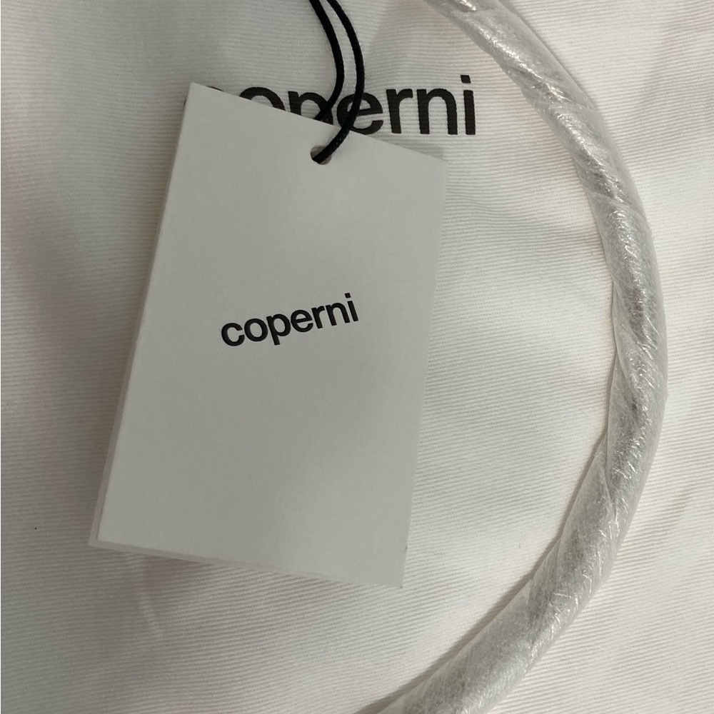 Coperni Ring Swipe Baguette Logo Leather Top Handle Bag - Picture 6 of 8